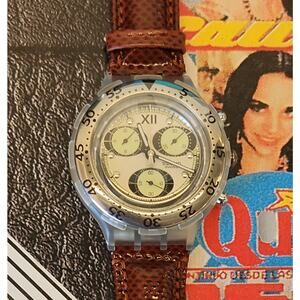 Swatch watch OVERBOARD SBK105 1995 AquaChrono New old stock